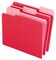 Pendaflex Two-Tone File Folder, Letter Size, 1/3 Cut Tabs, Red, Pack of 100